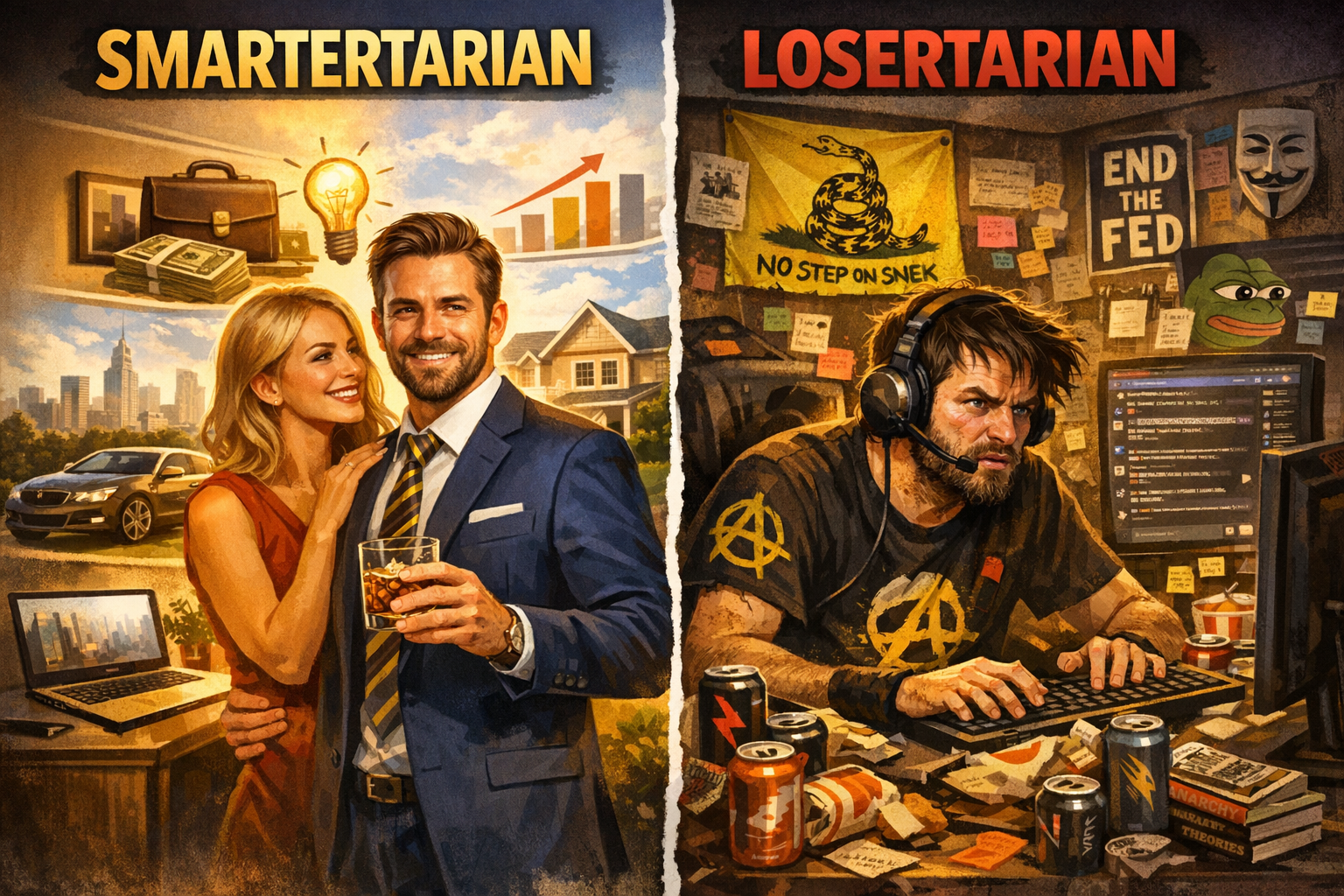 Libertarian Lexicon #7 – Smartertarian & Losertarian
